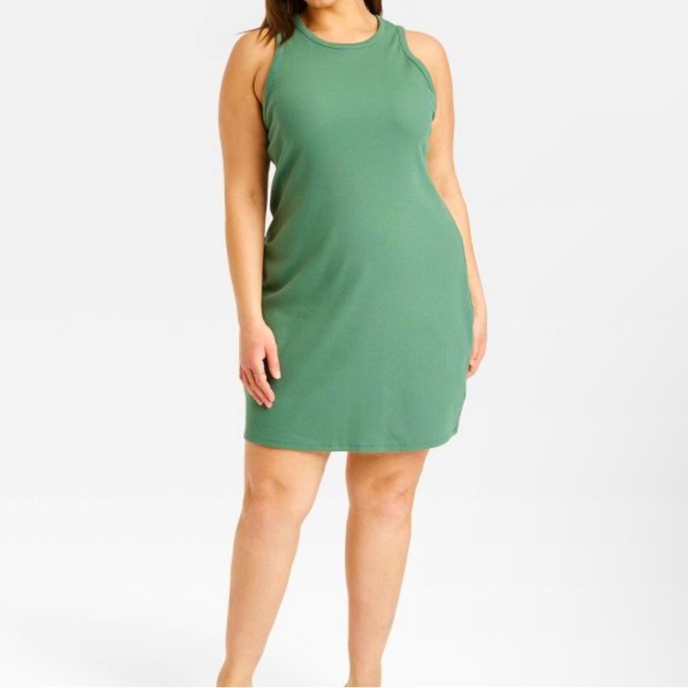 A New Day Women’s Rib Racer Dress - Multiple - XL